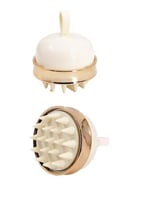 فرشاة شامبو لتدليك فروة الرأس 2 في 1 - أبيض