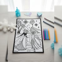 لوحة رسم مع اقلام تلوين من مجموعة ديزني فروزن