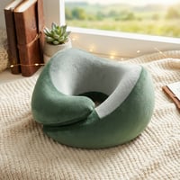 وسادة رقبة قابلة للطي مع خطاف - أخضر