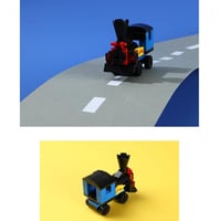 لعبة أطفال مكعبات البناء قاطرة كلاسيكية- 52 قطعة