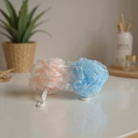 ليفة استحمام قطعتين - بينك و ازرق