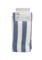 منشفة مخططة من الصوف المرجاني - أزرق داكن