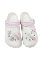 شبشب مزين بقطع لطيفة مقاس 39-40 - أبيض