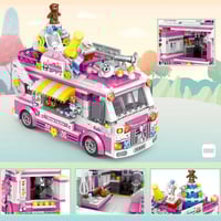 لعبة مكعبات البناء عربة الحلويات سلسلة عربات الطعا...