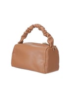 حقيبة كتف بمقبض مطوي - بني - 11×19 سم