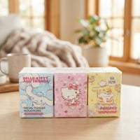 مناديل وجه غير معطرة مطبوعة من مجموعة هيلو كيتي وا...