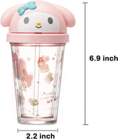 كوب ماء مع مزاز بشخصية ماي ميلودي من سلسلة سانريو...