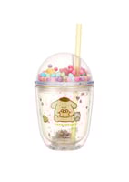 كوب ماء مع مزاز بشخصية بومبورين من سلسلة سانريو 43...