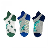 جوارب برسمة ديناصور - 3 ازواج (5-7 سنوات)