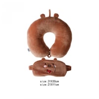 وسادة سفر على شكل حرف يو (U) مع غطاء العين