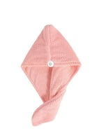 منشفة تجفيف الشعر - وردي