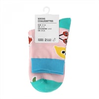 جوارب نسائي عدد 2 زوج (وردي) - مقاس 37 - 42