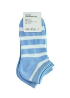 جوارب نسائية مخططة بقصة منخفضة - 3 أزواج