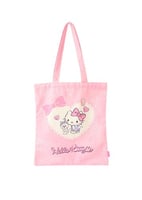 حقيبة تسوق من سلسلة هيلو كيتي مسطحة - وردي - 34×38...