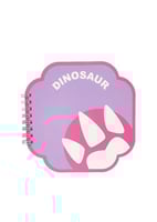 دفتر سلك من سلسلة الديناصورات - 80 ورقة - وردي