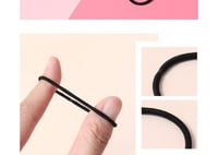 ربطة شعر صغيرة لون اسود 80قطعة