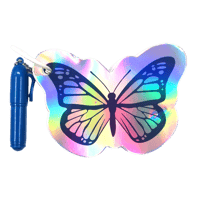 أوراق ملاحظات لاصقة مع قلم حبر جاف على شكل فراشة م...