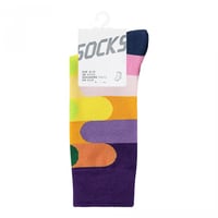 شراب طويل ملون للجنسين (21سم) - ملون - مقاس 36 - 3...