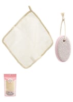 طقم استحمام منشفة للتقشير مع حجر تقشر