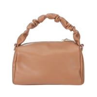 حقيبة كتف بمقبض مطوي - بني - 11×19 سم