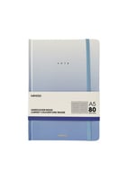 دفتر بغلاف مقوى مقاس A5 من سلسلة اللون الأزرق الغا...