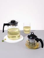 إبريق الشاي الزجاجي بسعة 700 مل - أسود