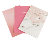 طقم دفاتر بغلاف مقوى من سلسلة روز جولد - 3 × 32 ور...