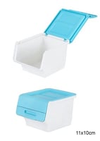 صندوق تخزين صغير بفتحة واسعة - ازرق - 11x10cm