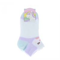 جوارب كاحل ارجوانيية للاطفال - 3 ازواج (7-9 سموات)