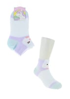 جوارب كاحل ارجوانيية للاطفال - 3 ازواج (5-7 سموات)