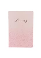 دفتر بغلاف مقوى بتصميم غبار الذهب من سلسلة روز جول...