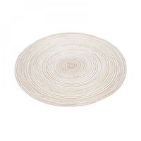 مفرش طاولة دائري - بيج