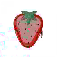 حقيبة مستحضرات التجميل بتصميم الفراولة - احمر - 17...