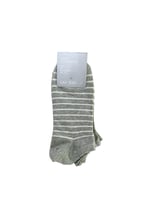 جوارب كاحل مخططة بلون سادة للرجال - 3 أزواج