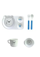 طقم أواني الطعام بشخصية قطبي من سلسلة الدببة الثلا...