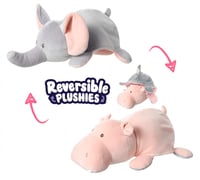 دمية محشوة بوجهين فيل و فرس النهر - 38 سم