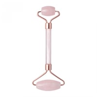 أداة تدليك برأس مزدوج من حجر اليشم الوردي