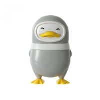 براية مع محاية على شكل بطريق - رمادي