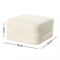 صندوق تنظيم وتخزين المجوهرات مربع الشكل - مشمي - 1...