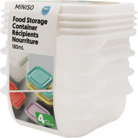 علب تخزين طعام ملونة 180 مل - 4قطع