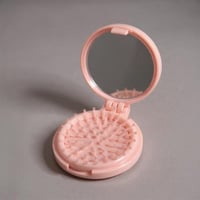 فرشاة ومرآة محمولة قابلة للطي من سلسلة الوردي اللا...