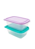 حاويات تخزين الطعام المستطيلة الملونة سعة 910 مل -...