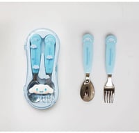 طقم أدوات الطعام سينامورول للأطفال شوكة وملعقة من...