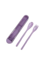 طقم أدوات مائدة ملون قابل للسحب - بنفسجي