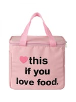 حقيبة طعام حجم كبير - وردي - 24x21سم