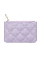 محفظة نسائية بسحاب علوي بنمط ماسي - أرجواني