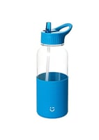 مطارة ماء بلاستيكية بمقبض وغطاء - 1000مل - ازرق