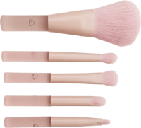 طقم فرشاة مكياج صغيرة من سلسلة اللون الوردي مع حاف...