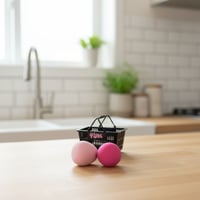 اسفنجة مكياج مع سلة تخزين من سلسلة بينك بيري - قطع...