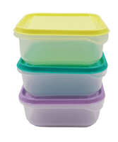 علب تخزين طعام ملونة 650 مل - 3قطع